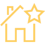 House icon with star