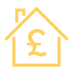 House icon with pound coin