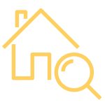 House with magnifying glass icon