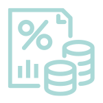 Document with tick and percentage icon 