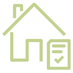 House icon with document 