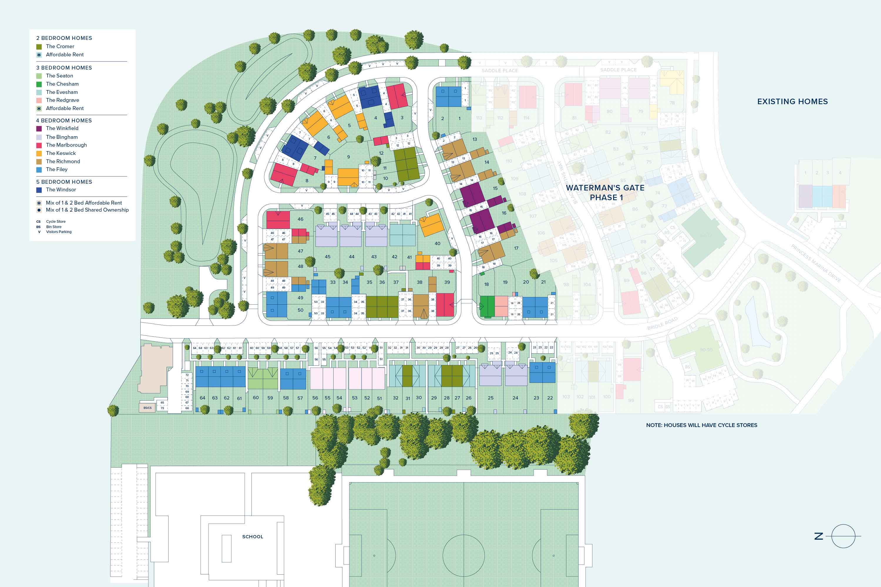 Waterman's Gate at Arborfield Green plan